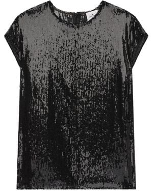 Courreges Blusa con lentejuelas - Negro