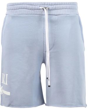 Amiri Logo Drawstring Shorts - Blue