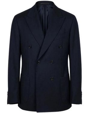 Daniele Alessandrini Double-Breasted Blazer - Blue