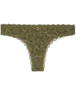 Aubade Rosessence Tanga Aus Spitze - Grün
