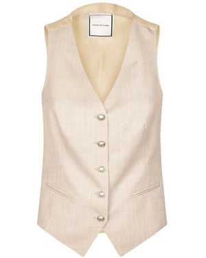 Tagliatore Button-Up Waistcoat - Natural