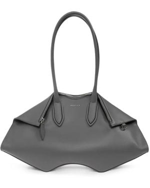 McQueen Manta Shoulder Bag - Gray