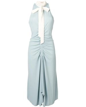 Ssheena Vestido midi con diseño fruncido - Azul