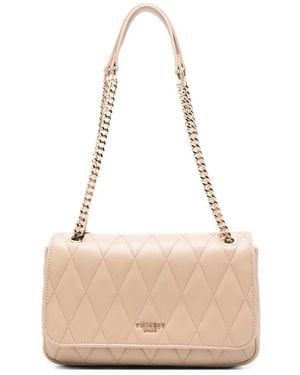 Twinset Quilted Chain Shoulder Bag - Natural