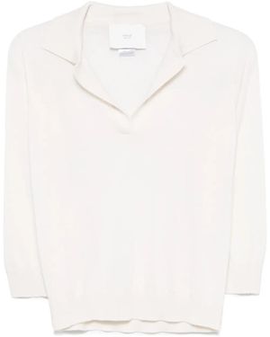 Vanisé Fine-Ribbed T-Shirt - White