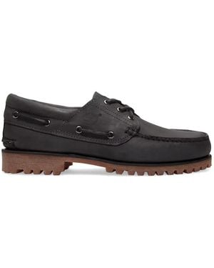 Timberland Authentics 3 Eye Classic Boat Shoes - Black