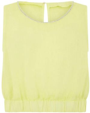 120% Lino Linen Top - Yellow