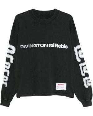 RRR123 Sweatshirt mit Logo-Print - Schwarz