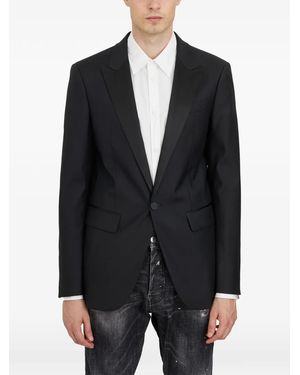 DSquared² Single-Breasted Blazer - Black