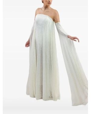 Lethicia Bronstein Lily Off-Shoulder Jurk Met Kant - Wit