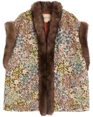 Valentino Garavani Chaleco Apres L'Hiver Fiorellini - Marrón