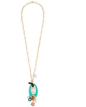 Amir Slama Pendant Chain Necklace - White