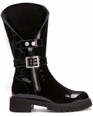 Giuseppe Zanotti Rain Patent-Leather Boots - Black