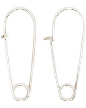 Werkstatt:münchen Safety-Pin Earrings - White