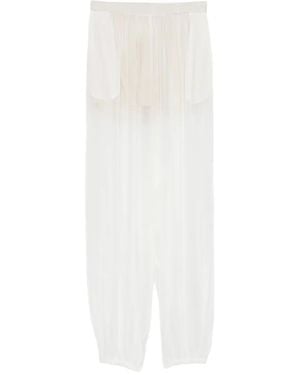 Alysi Pantalones Balloon - Blanco
