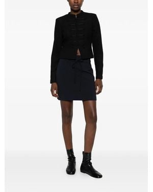 Twinset Tie-Fastening Belt-Loops Mini Skirt - Black