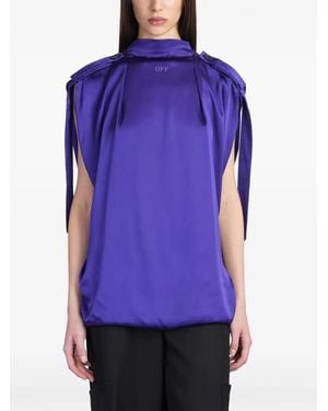 Off-White c/o Virgil Abloh Satin Top - Purple