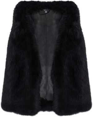 Balmain Shearling Gilet - Black