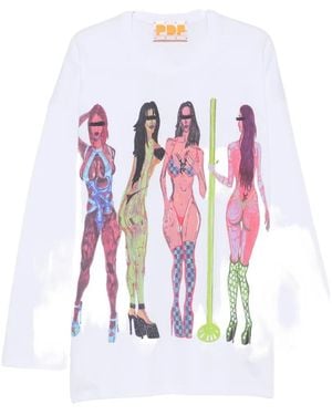 PDF Camiseta Con Estampado Gráfico - Blanco