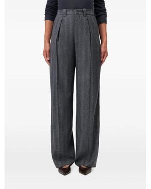 DRYKORN Aduct Pinstripe-Pattern Trousers - Black