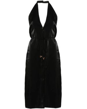 Aeron Seraphine Belted Midi Dress - Black