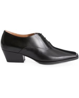 Jil Sander Square-Toe Lace-Up Shoes - Black