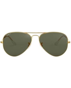 Ray-Ban Pilot-Frame Sunglasses - Green