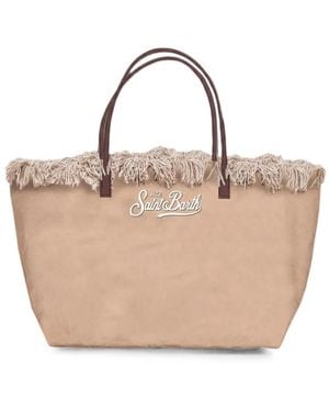 MC2 Saint Barth City Fringed Tote Bag - Natural