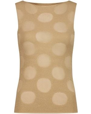 Paloma Wool Rory Patterned Sleeveless Top - Natural