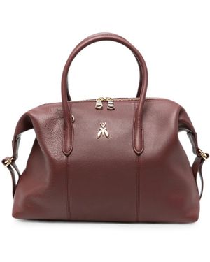 Patrizia Pepe Leather Tote Bag - Purple