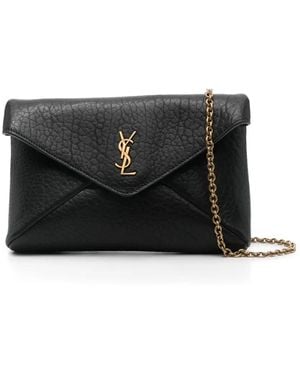 Saint Laurent カサンドラ クラッチバッグ - ブラック