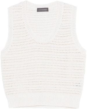 Lorena Antoniazzi Opengebreide Tanktop - Wit