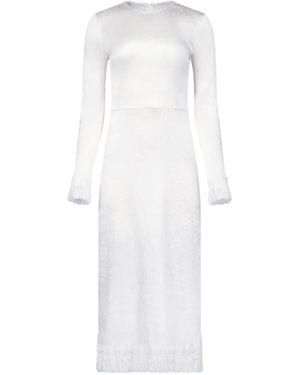 FFORME Mina Fringed Crinkled Dress - White