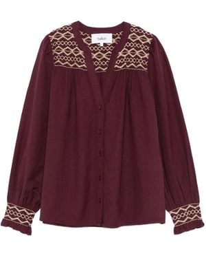 Ba&sh Samantha エンブロイダリーシャツ - レッド