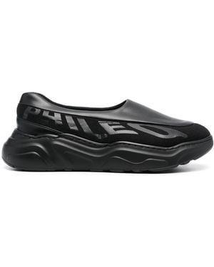Phileo Slip-On-Sneakers Mit Logo-Print - Schwarz