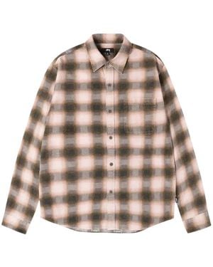 Stussy June Plaid-Check Shirt - Natural