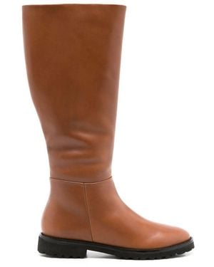 Sarah Chofakian Avenna Leather Boots - Brown