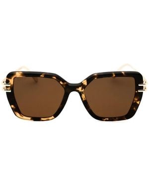 DIFF Dasha Geometric-Frame Sunglasses - Brown