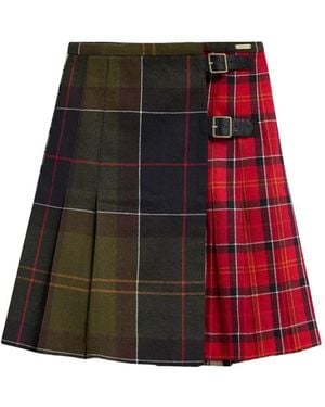 Barbour Gillian Tartan Mini Skirt - Red