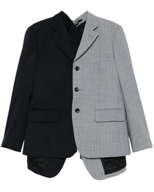 Comme des Garçons Pinstripe Two-Tone Jacket - Grey