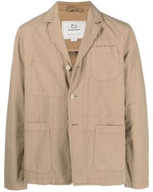 Woolrich Single-Breasted Button Blazer - Natural