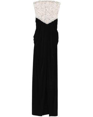 Nissa Lace-Panelled Dress - Black