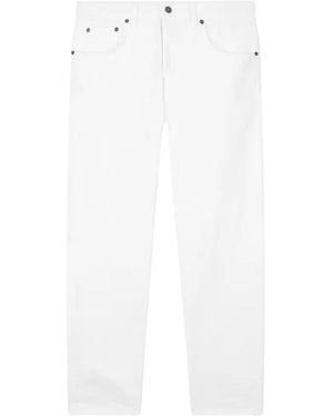 Dondup Carrot-Fit Cotton Trousers - White
