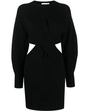 McQueen Wool Blend Dress - Black