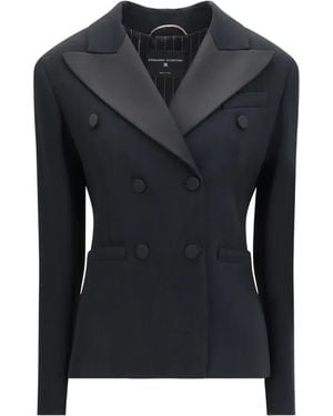 Ermanno Scervino Double-Breasted Boxy Blazer - Black