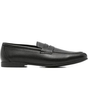 Canali Penny Leather Loafers - Blanco