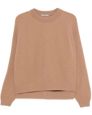 Dusan Ribbed Round-Neck Sweater - Natural