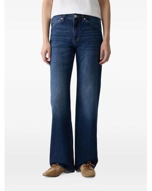 Joop! Logo-Patch Wide-Leg Jeans - Blue