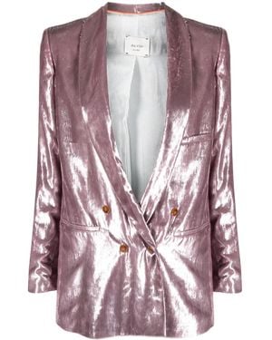 Alysi Einreihiger Blazer Mit Schalkragen - Lila