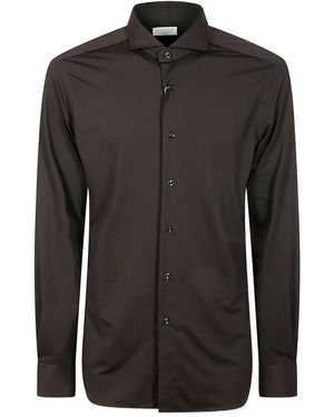 Xacus Long-Sleeved Button-Fastening Shirt - Black